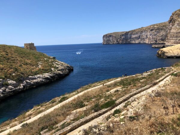 outside Xlendi Bay