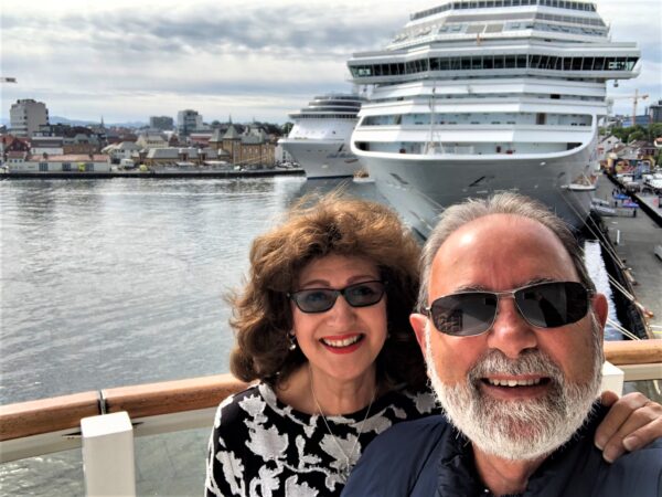 Nanna & I in front of Viking Sun