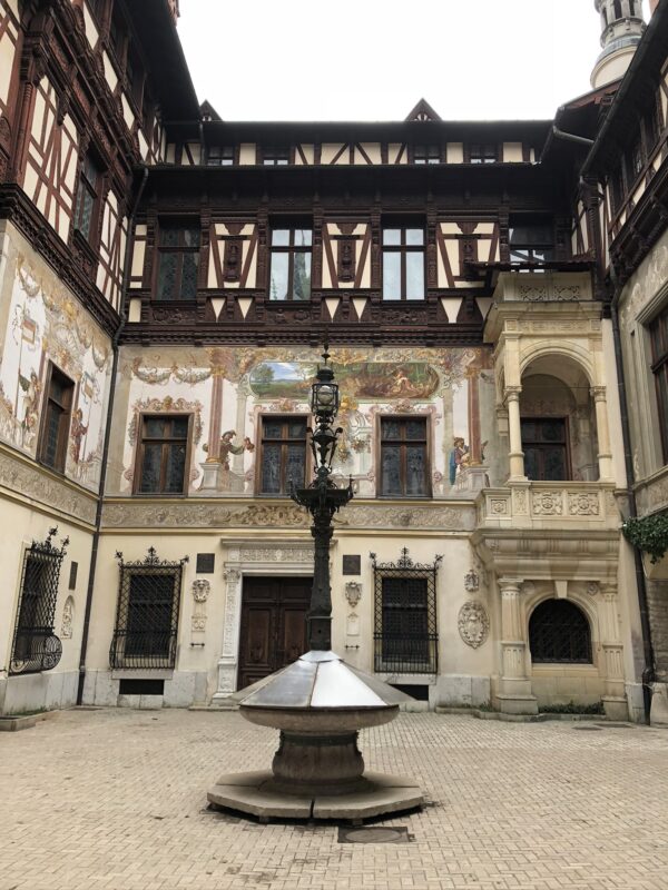 Courtyard inside Peles Castle