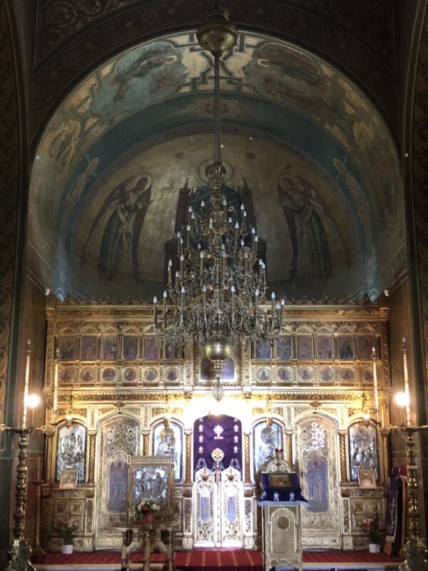 Inside Sinaia Monastery